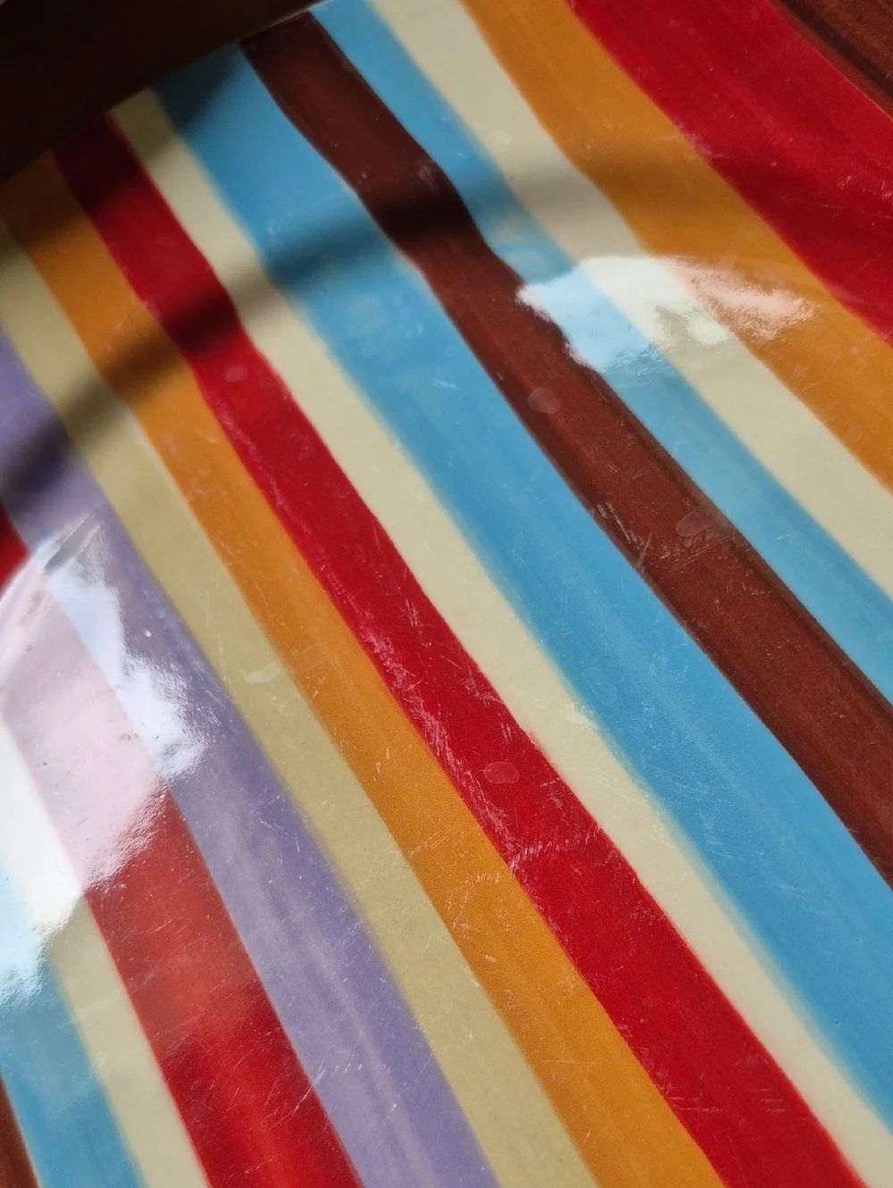 Pier 1 Urban Groove Striped Dinner Plates. Set Of 2